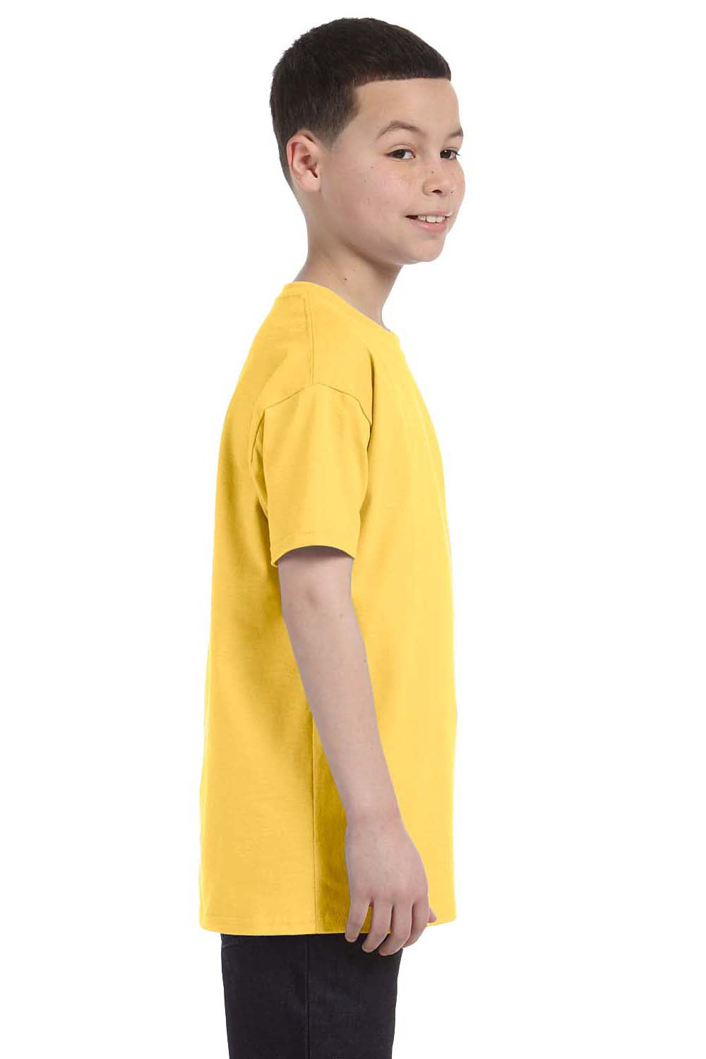 Jerzees 29B Youth Dri-Power Moisture Wicking Short Sleeve Crewneck T-Shirt Island Yellow Side
