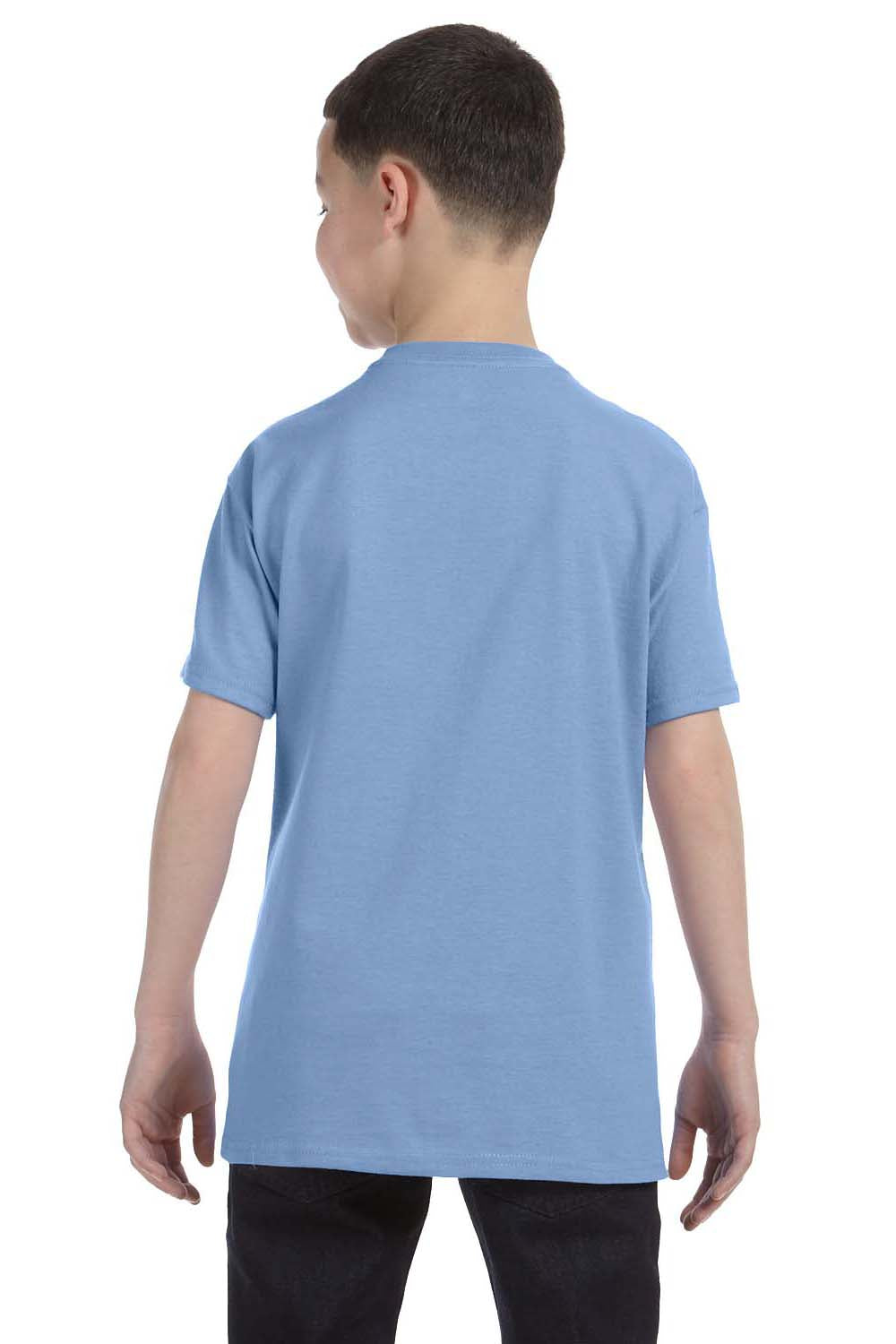 Jerzees 29B Youth Dri-Power Moisture Wicking Short Sleeve Crewneck T-Shirt Light Blue Back