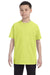 Jerzees 29B Youth Dri-Power Moisture Wicking Short Sleeve Crewneck T-Shirt Safety Green Front