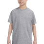 Jerzees Youth Dri-Power Moisture Wicking Short Sleeve Crewneck T-Shirt - Oxford Grey