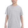 Jerzees Youth Dri-Power Moisture Wicking Short Sleeve Crewneck T-Shirt - Ash Grey