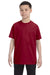 Jerzees 29B Youth Dri-Power Moisture Wicking Short Sleeve Crewneck T-Shirt Cardinal Red Front
