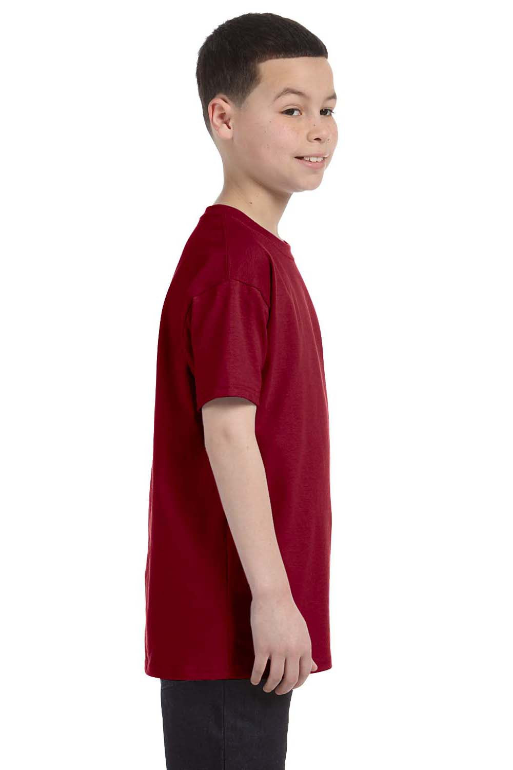 Jerzees 29B Youth Dri-Power Moisture Wicking Short Sleeve Crewneck T-Shirt Cardinal Red Side