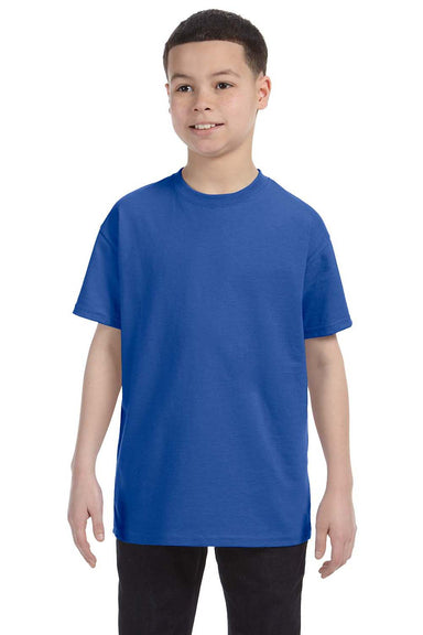 Jerzees 29B Youth Dri-Power Moisture Wicking Short Sleeve Crewneck T-Shirt Royal Blue Front
