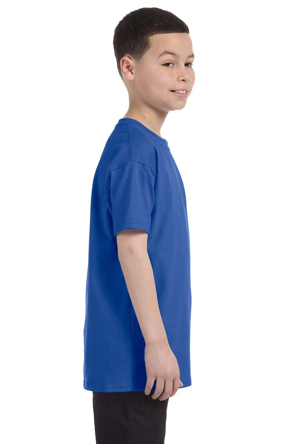 Jerzees 29B Youth Dri-Power Moisture Wicking Short Sleeve Crewneck T-Shirt Royal Blue Side
