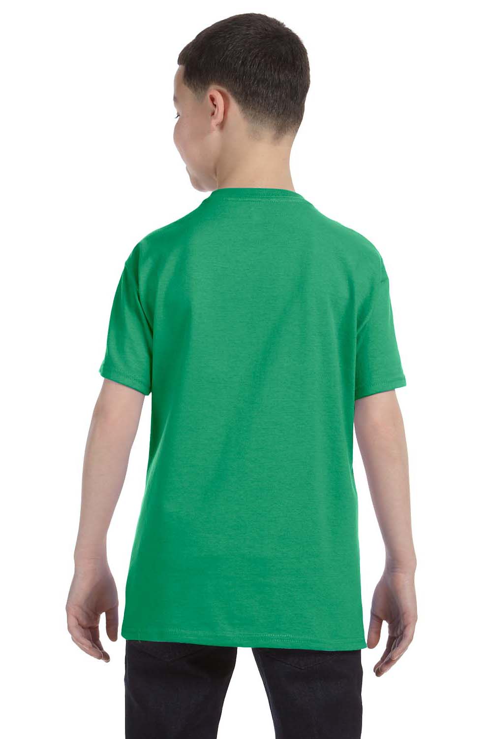 Jerzees 29B Youth Dri-Power Moisture Wicking Short Sleeve Crewneck T-Shirt Kelly Green Back
