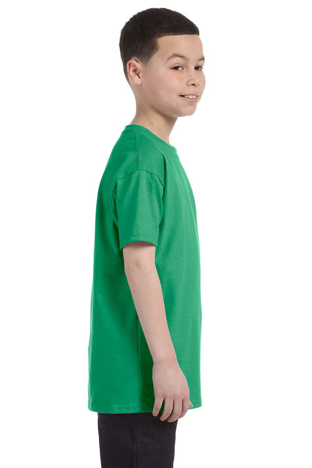 Jerzees 29B Youth Dri-Power Moisture Wicking Short Sleeve Crewneck T-Shirt Kelly Green Side