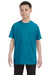 Jerzees 29B Youth Dri-Power Moisture Wicking Short Sleeve Crewneck T-Shirt California Blue Front