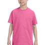 Jerzees Youth Dri-Power Moisture Wicking Short Sleeve Crewneck T-Shirt - Neon Pink
