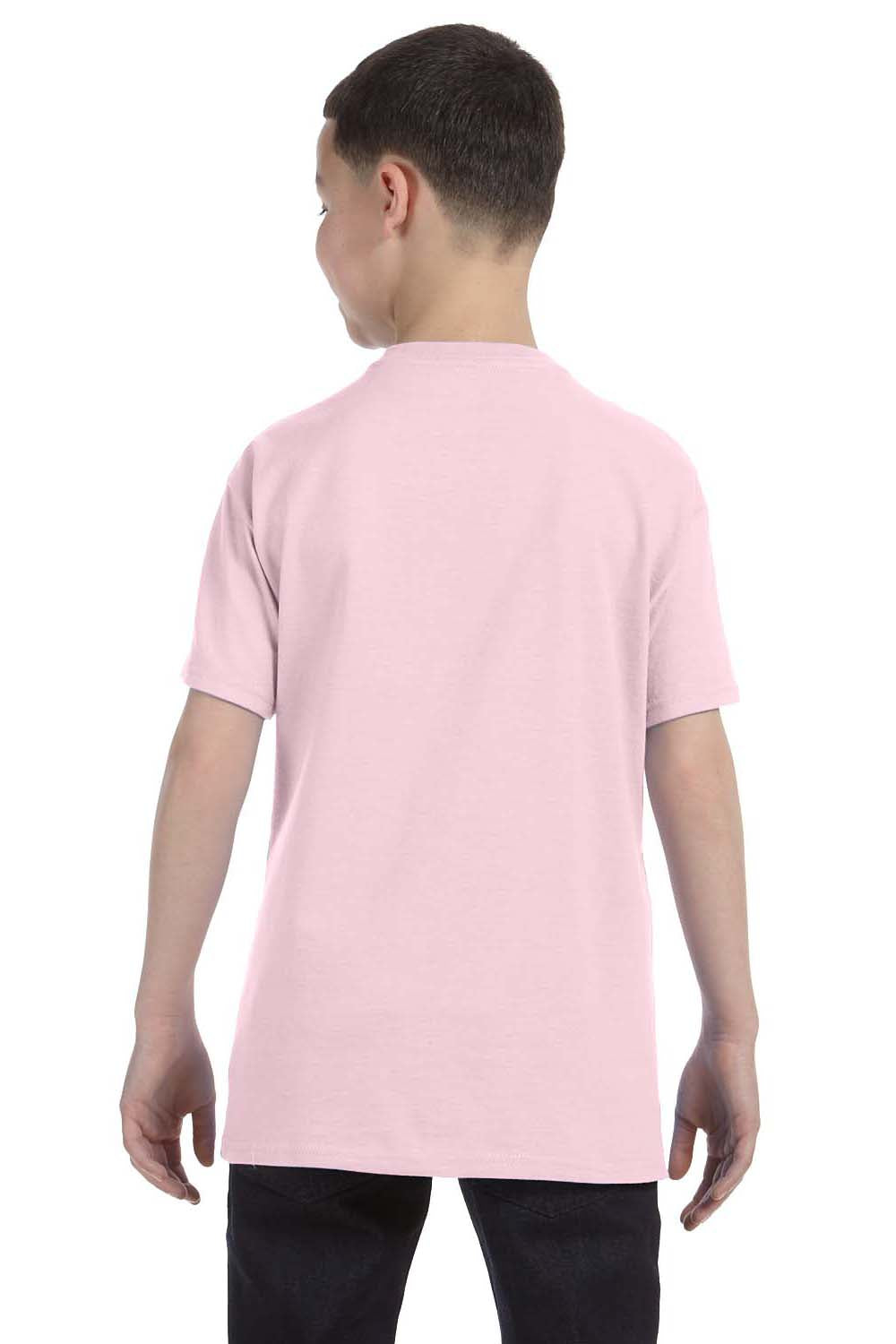 Jerzees 29B Youth Dri-Power Moisture Wicking Short Sleeve Crewneck T-Shirt Classic Pink Back
