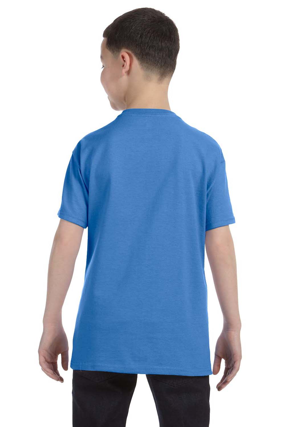Jerzees 29B Youth Dri-Power Moisture Wicking Short Sleeve Crewneck T-Shirt Columbia Blue Back