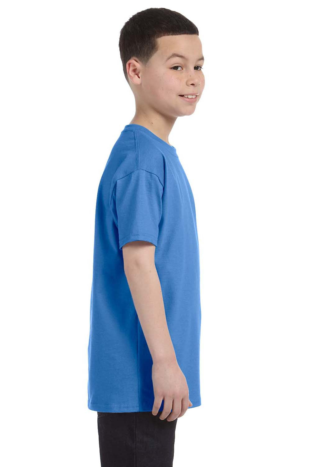 Jerzees 29B Youth Dri-Power Moisture Wicking Short Sleeve Crewneck T-Shirt Columbia Blue Side