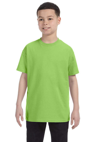 Jerzees 29B Youth Dri-Power Moisture Wicking Short Sleeve Crewneck T-Shirt Kiwi Green Front