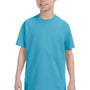 Jerzees Youth Dri-Power Moisture Wicking Short Sleeve Crewneck T-Shirt - Aquatic Blue