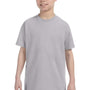 Jerzees Youth Dri-Power Moisture Wicking Short Sleeve Crewneck T-Shirt - Silver Grey