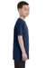 Jerzees 29B Youth Dri-Power Moisture Wicking Short Sleeve Crewneck T-Shirt Heather Navy Blue Side