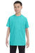 Jerzees 29B/29BR Youth Dri-Power Moisture Wicking Short Sleeve Crewneck T-Shirt Scuba Blue Front