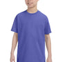 Jerzees Youth Dri-Power Moisture Wicking Short Sleeve Crewneck T-Shirt - Violet