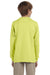 Jerzees 29BL Youth Dri-Power Moisture Wicking Long Sleeve Crewneck T-Shirt Safety Green Back