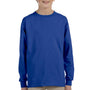 Jerzees Youth Dri-Power Moisture Wicking Long Sleeve Crewneck T-Shirt - Royal Blue