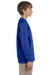Jerzees 29BL Youth Dri-Power Moisture Wicking Long Sleeve Crewneck T-Shirt Royal Blue Side