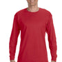 Jerzees Mens Dri-Power Moisture Wicking Long Sleeve Crewneck T-Shirt - True Red