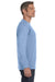 Jerzees 29L Mens Dri-Power Moisture Wicking Long Sleeve Crewneck T-Shirt Light Blue Side