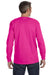 Jerzees 29L Mens Dri-Power Moisture Wicking Long Sleeve Crewneck T-Shirt Cyber Pink Back
