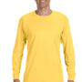 Jerzees Mens Dri-Power Moisture Wicking Long Sleeve Crewneck T-Shirt - Island Yellow