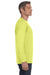 Jerzees 29L Mens Dri-Power Moisture Wicking Long Sleeve Crewneck T-Shirt Safety Green Side