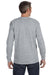 Jerzees 29L Mens Dri-Power Moisture Wicking Long Sleeve Crewneck T-Shirt Oxford Grey Back