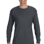 Jerzees Mens Dri-Power Moisture Wicking Long Sleeve Crewneck T-Shirt - Charcoal Grey