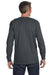 Jerzees 29L Mens Dri-Power Moisture Wicking Long Sleeve Crewneck T-Shirt Charcoal Grey Back