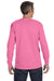 Jerzees 29L Mens Dri-Power Moisture Wicking Long Sleeve Crewneck T-Shirt Neon Pink Back