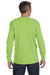 Jerzees 29L Mens Dri-Power Moisture Wicking Long Sleeve Crewneck T-Shirt Neon Green Back
