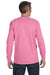 Jerzees 29L Mens Dri-Power Moisture Wicking Long Sleeve Crewneck T-Shirt Azalea Pink Back