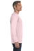 Jerzees 29L Mens Dri-Power Moisture Wicking Long Sleeve Crewneck T-Shirt Classic Pink Side