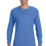 Jerzees Mens Dri-Power Moisture Wicking Long Sleeve Crewneck T-Shirt - Columbia Blue