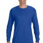 Jerzees Mens Dri-Power Moisture Wicking Long Sleeve Crewneck T-Shirt - Royal Blue