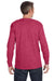 Jerzees 29L Mens Dri-Power Moisture Wicking Long Sleeve Crewneck T-Shirt Heather Red Back