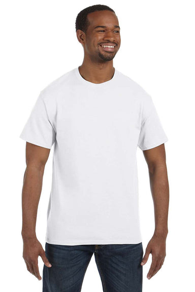 Jerzees 29M Mens Dri-Power Moisture Wicking Short Sleeve Crewneck T-Shirt White Front