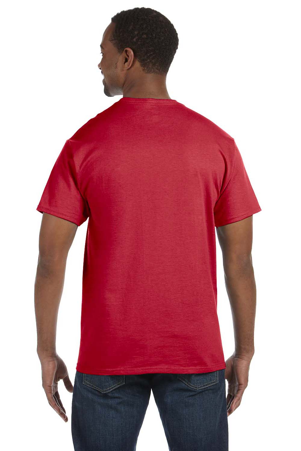 Jerzees 29M Mens Dri-Power Moisture Wicking Short Sleeve Crewneck T-Shirt Red Back