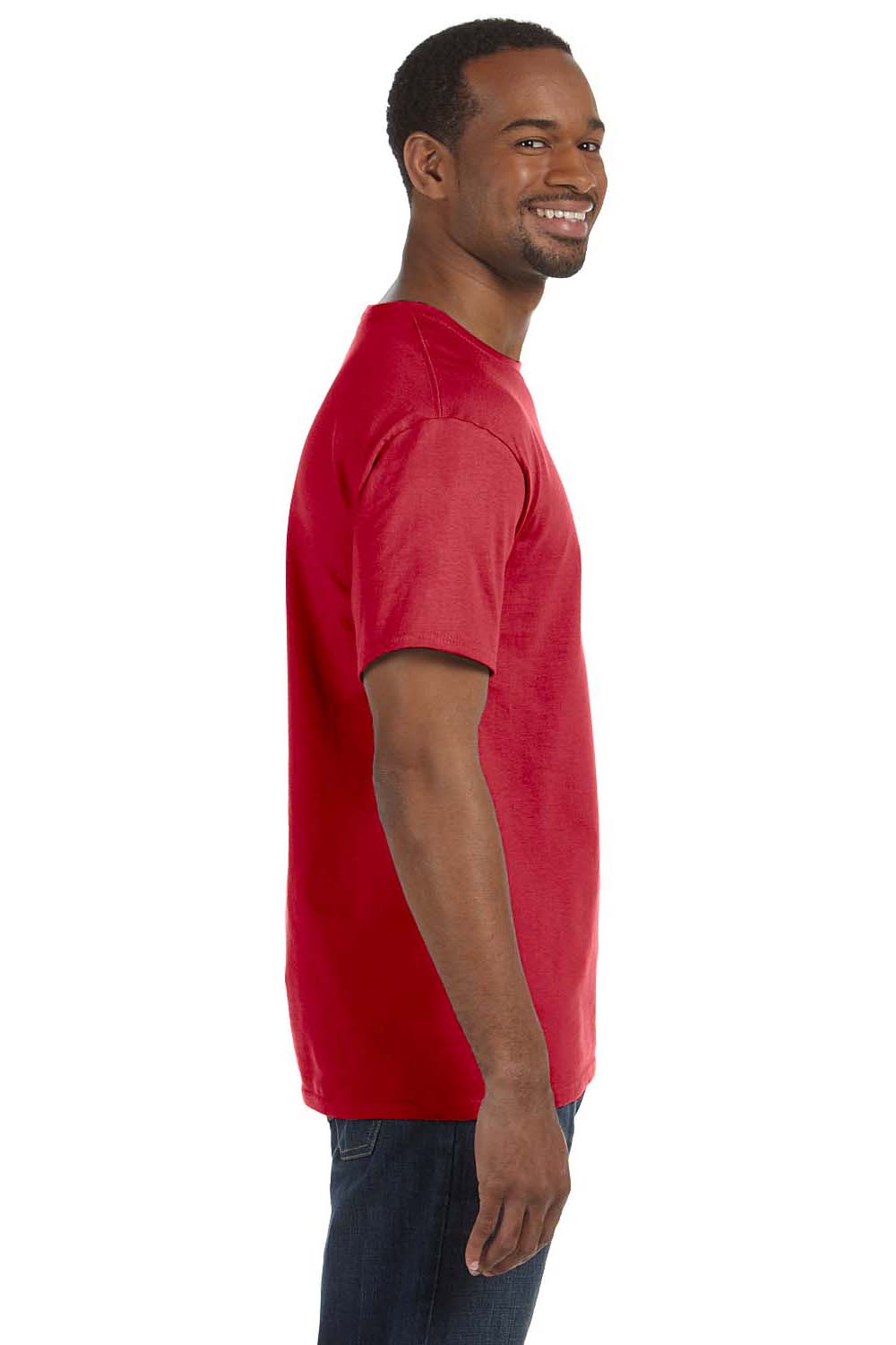 Jerzees 29M Mens Dri-Power Moisture Wicking Short Sleeve Crewneck T-Shirt Red Side