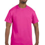 Jerzees Mens Dri-Power Moisture Wicking Short Sleeve Crewneck T-Shirt - Cyber Pink