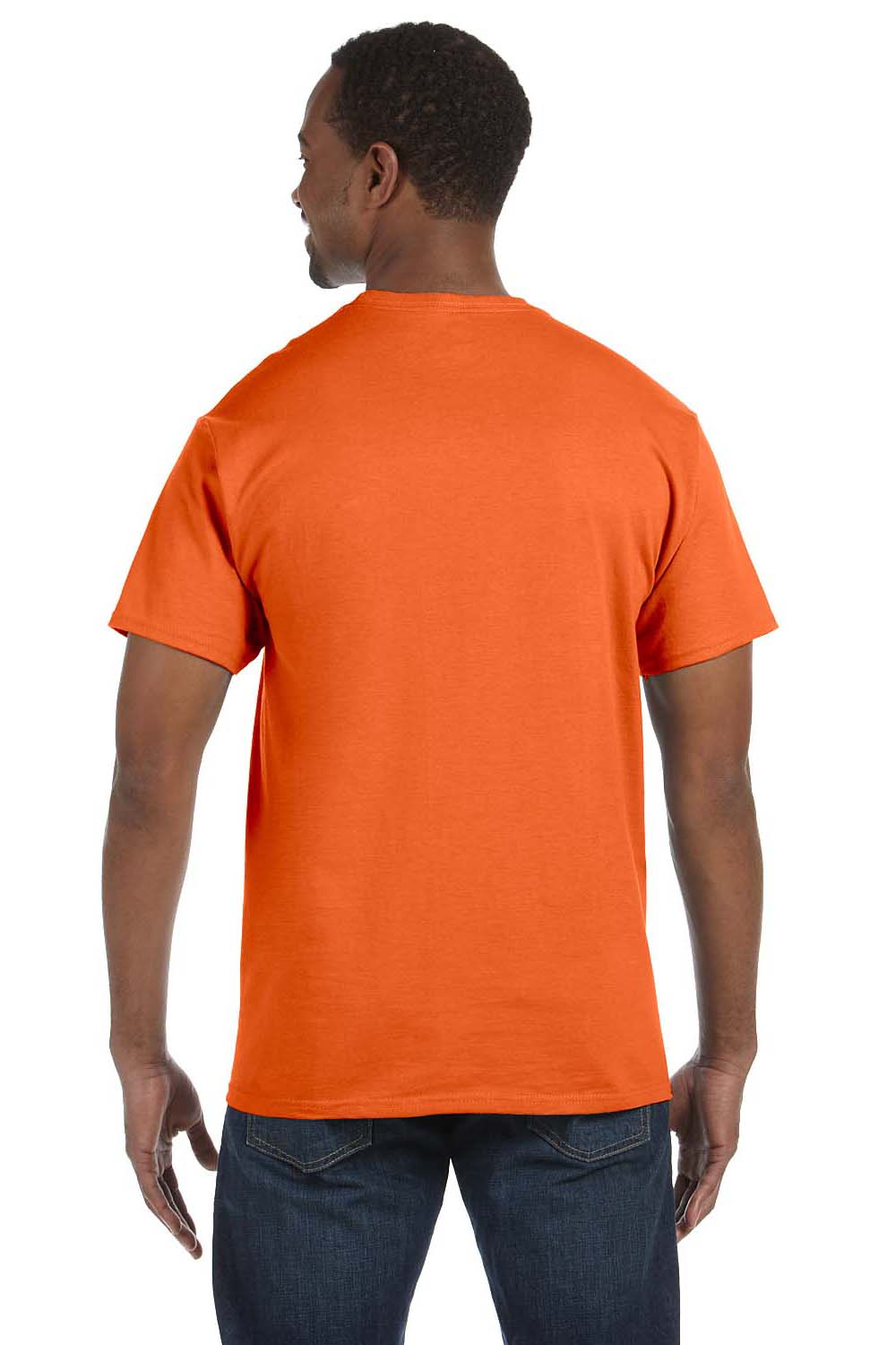 Jerzees 29M Mens Dri-Power Moisture Wicking Short Sleeve Crewneck T-Shirt Tennessee Orange Back