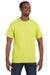 Jerzees 29M Mens Dri-Power Moisture Wicking Short Sleeve Crewneck T-Shirt Safety Green Front