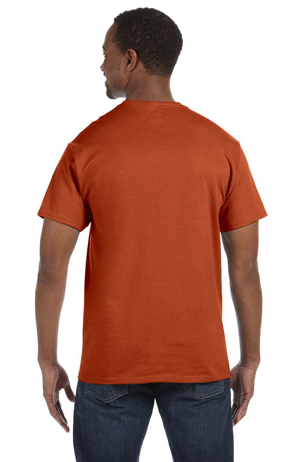 Jerzees 29M Mens Dri-Power Moisture Wicking Short Sleeve Crewneck T-Shirt Texas Orange Back