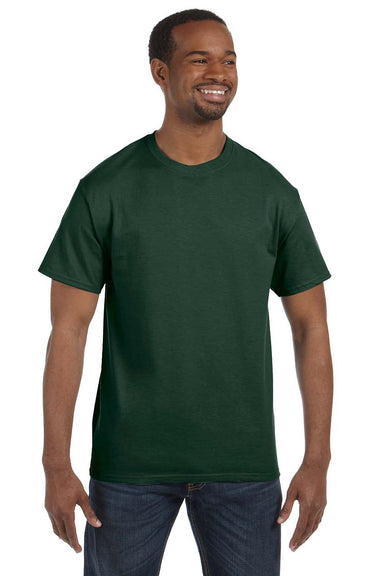 Jerzees 29M Mens Dri-Power Moisture Wicking Short Sleeve Crewneck T-Shirt Forest Green Front