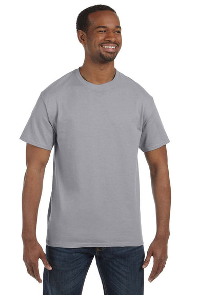 Jerzees 29M Mens Dri-Power Moisture Wicking Short Sleeve Crewneck T-Shirt Oxford Grey Front
