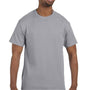 Jerzees Mens Dri-Power Moisture Wicking Short Sleeve Crewneck T-Shirt - Oxford Grey